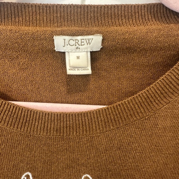 J.Crew Embroidered Llama with Scarf Pullover Sweater Medium - Picture 3 of 4